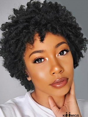 Short Afro Twist Braided Wigs for Black Women - Glue-Free Faux Locs Braid Styles for African American