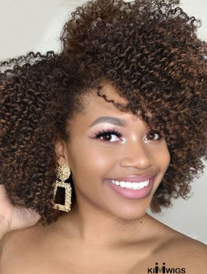 Side-Parted Afro Curly Synthetic Wig for Black Women - Chic African American Hair Solution