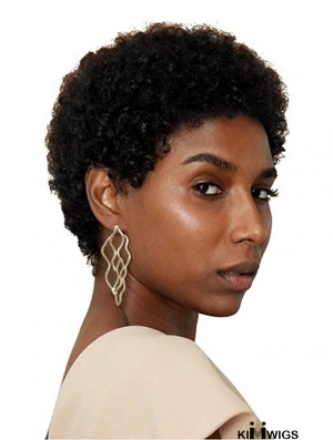 Premium Brazilian Kinky Curl Wig for African American Women - Seamless and Full Black Hairstyle Solution
