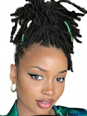 Natural Look Capless Faux Dreadlock Twisted Short Braided Wig for Black Women - Daily Wear
