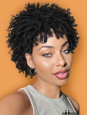 Short Afro Faux Locs Wig for Black Women with Twisted Braids - Natural-Looking Dreadlock Hairstyle