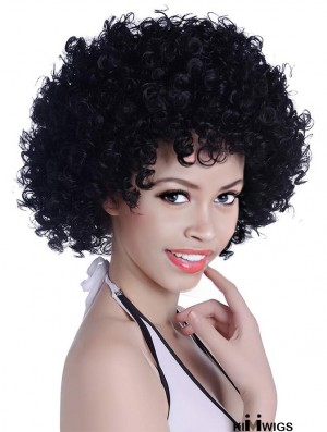 Women's Heat-Resistant Short Kinky Curly Afro Wig - Ideal for Parties, Cosplay, and Humorous Costumes