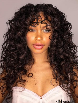 20-Inch Long Curly Afro with Bangs, Synthetic Hair, Perfect for Cosplay and Daily Use