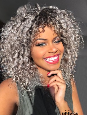 Bangs-Friendly Short Kinky Curly Afro Synthetic Wig for Daily Wear and Events