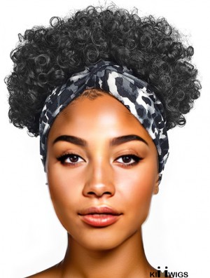 Natural Kinky Curly Headband Wig – Perfect Afro Puff for Black Women’s Daily Wear