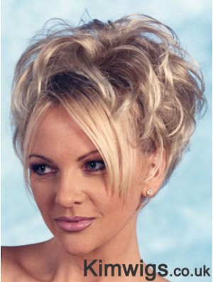 Blonde Curly 3 4 Wig For Women Online UK