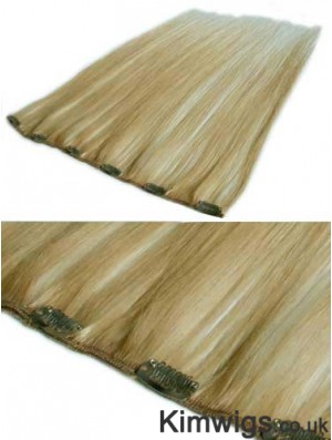 Sassy Blonde Straight Remy Human Hair Clip In Hair Extensions