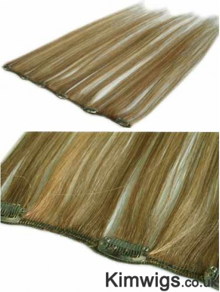 Amazing Blonde Straight Remy Human Hair Clip In Hair Extensions
