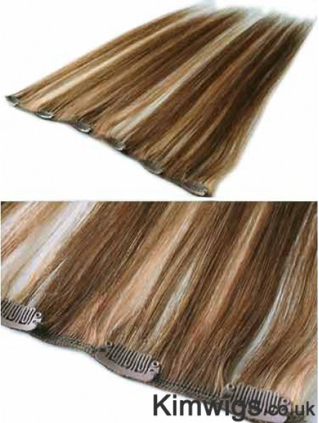 Good Brown Straight Remy Human Hair Clip In Hair Extensions