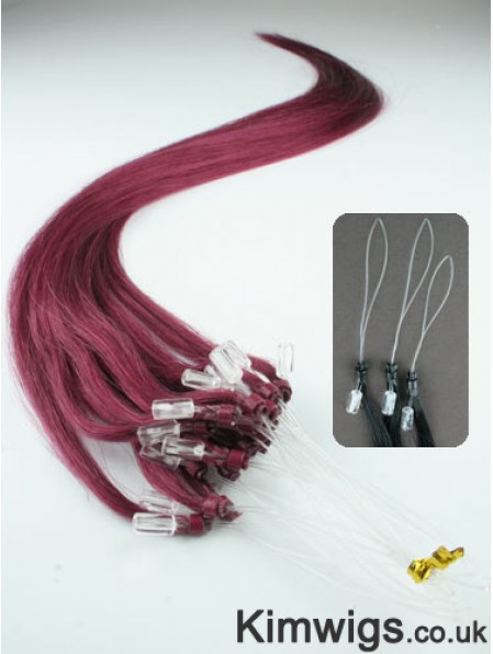 Suitable Red Straight Micro Loop Ring Hair Extensions