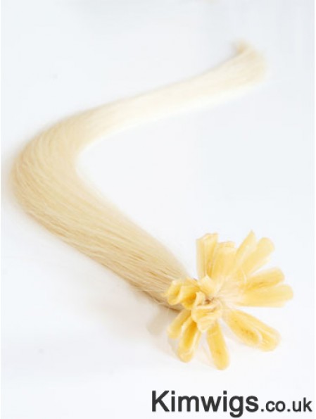 Blonde Straight Gorgeous Nail/U Tip Hair Extensions