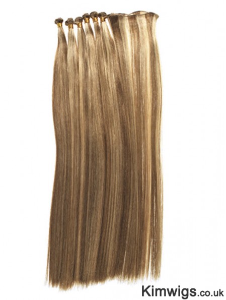 Straight Remy Human Hair Blonde Trendy Weft Extensions