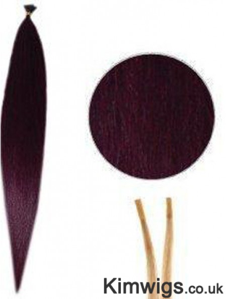 Red Straight Stick/I Tip Hair Extensions