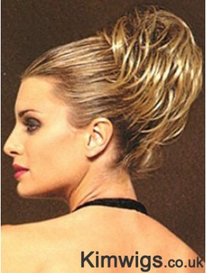 Clip On Hairpieces UK Straight Style Short Length Blonde Color