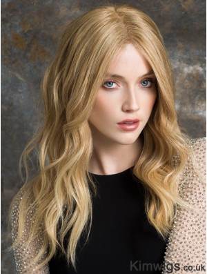 100% Hand Tied Wig Long Blonde Human Hair Wig UK