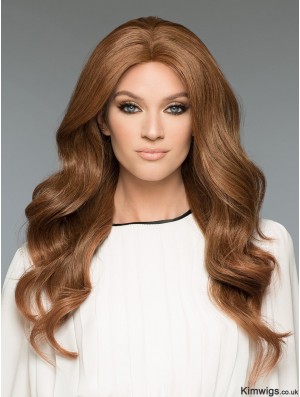 20 inch Long 100% Hand-tied Brown Natural Looking Wigs