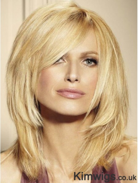 Blonde Lace Front Wigs UK Shoulder Length 16 Inch