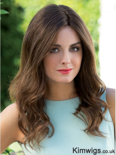 Long Wavy Layered Brown Soft 100% Hand-tied Wigs