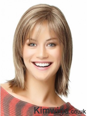 Short Bob Wigs Human Hair Shoulder Length Straight Style With Capless