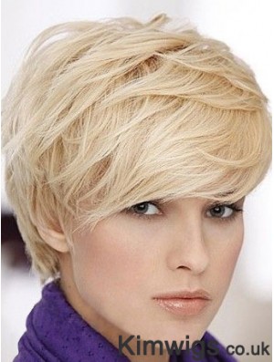 Short Straight Human Hair With Capless Short Length Boycuts