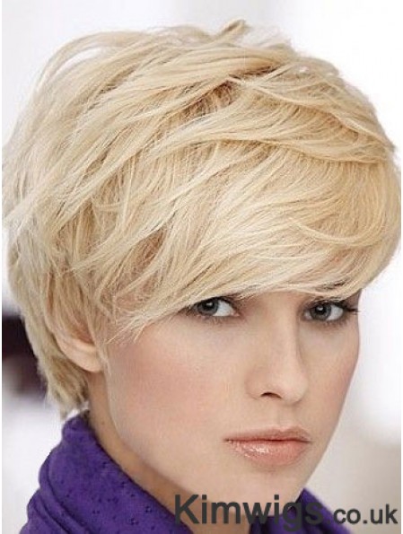 Short Straight Human Hair With Capless Short Length Boycuts