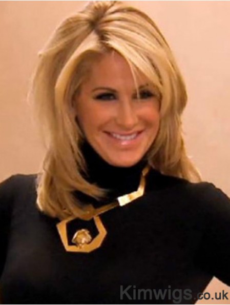 Lace Front Wig Blonde Shoulder Length Kim Zolciak Wig UK