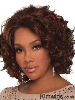 Indian Remy Lace Front Chin Length Curly Style African Styles