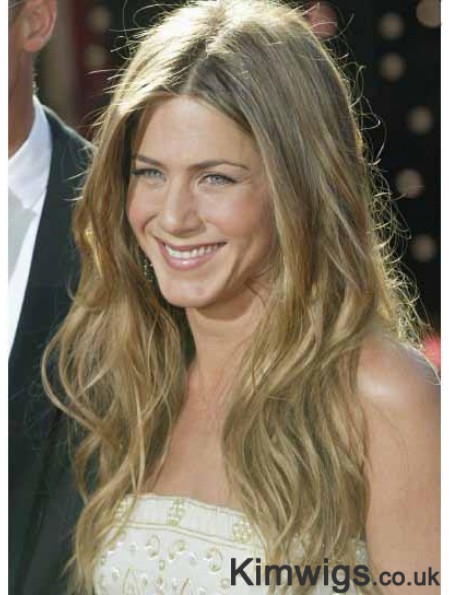 Jennifer Aniston Wigs Remy Human Lace Front Blonde Color Long Length