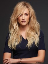 Remy Human 100% Hand Tied Blonde Wavy Human Hair Monofilament Topper