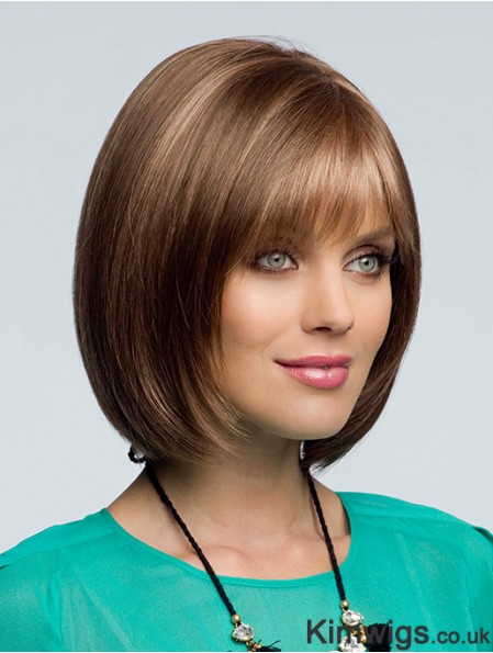 Bob Wig Remy Human Hair Wig With Bangs Lace Front Wig For Ladies