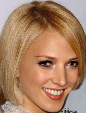 100% Hand Tied Chin Length Straight Monofilament Bob Wigs