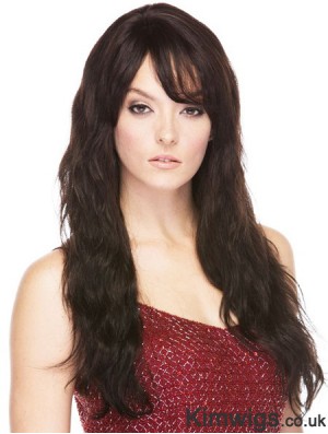 Brazilian Human Hair With Bangs Straight Style Long Length