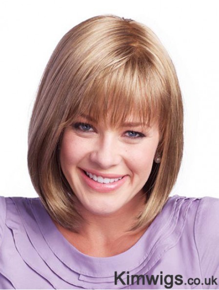 Chin Length Brown Sassy 11 inch Straight Bob Wigs