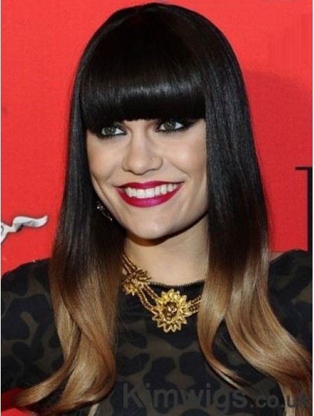 Jessie J Hair Ombre/2 Color With Bangs Monofilament Long Length