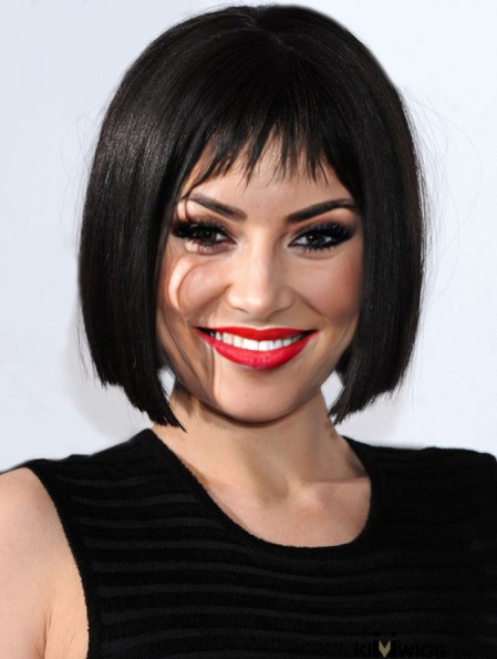 10 inch Hairstyles Black Chin Length Straight Bobs Jessie J Wigs