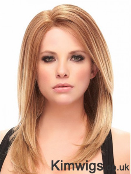 Auburn Shoulder Length Trendy Straight Without Bangs Lace Wigs