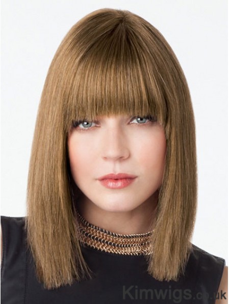 Lace Front Shoulder Length Straight Brown Comfortable Bob Wigs