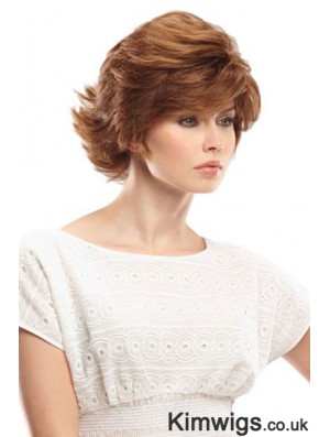 Bobs Short Auburn Wavy Soft Petite Wigs