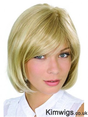 Chin Length Blonde High Quality 10 inch Wavy Bob Wigs