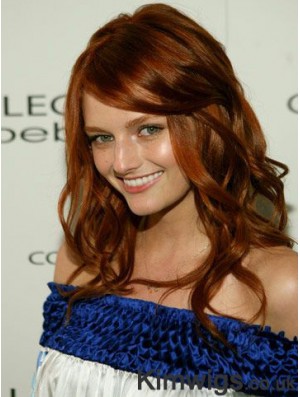 Lace Front Wavy Without Bangs Shoulder Length 18 inch Natural Human Hair Lydia Hearst Wigs