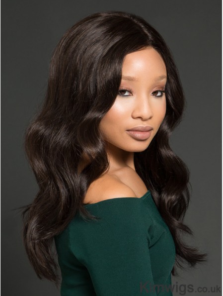 Long Lace Front Wig Remy Human Hair Wavy Wig African American Wig UK