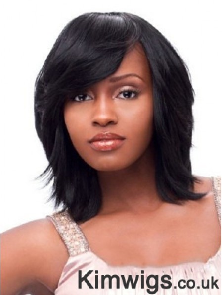 African American Wig Black Chin Length Wig Capless Wig Online