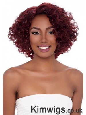 Curly Wigs For African American Women With Capless Curly Style Red Color