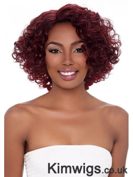 Curly Wigs For African American Women With Capless Curly Style Red Color