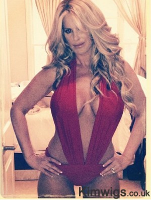 Kim Zolciak Without Her Wig Brown Color Synthetic With Bangs