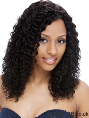 Human Full Lace Wigs UK Black Color Curly Style