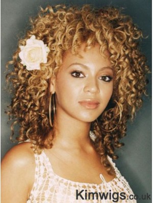 Blonde Short Kinky With Bangs 14 inch Beyonce Wigs