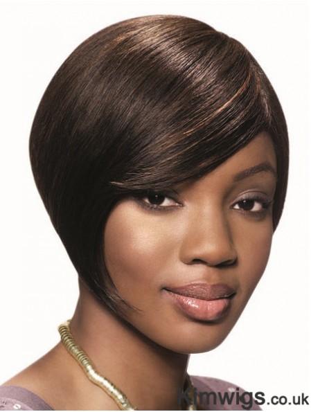 Short Brown Straight Bobs Top African American Wigs