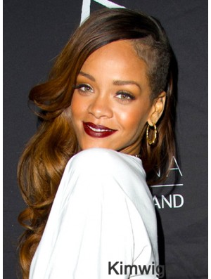 Brazilian 26 inch Brown Long Wavy Capless Rihanna Hair