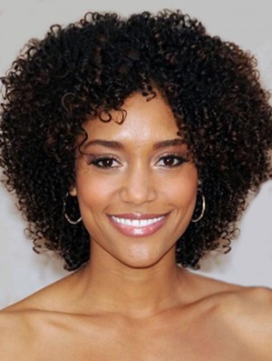 Short Human Hair Wigs For African American Women With Lace Front